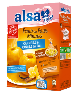 Alsa Produit Fruits au Four Minutes Cannelle et Vanille des isles