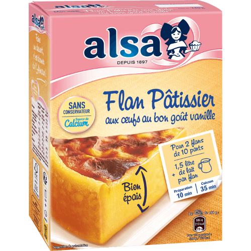 Flan pâtissier Alsa : une préparation de flan pâtissier aux œufs