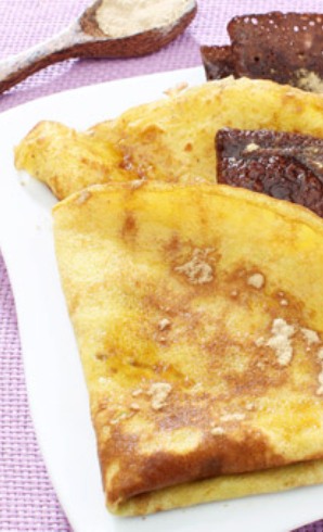 Crêpes à la vanille et au chocolat
