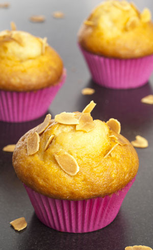 Muffin aux poires et aux amandes