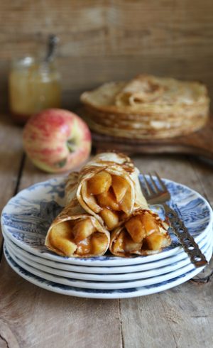 Crêpes pomme-caramel