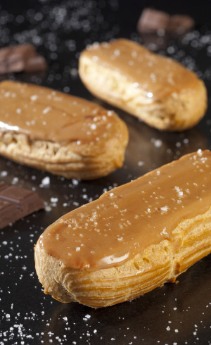 Eclair choco-caramel à la fleur de sel