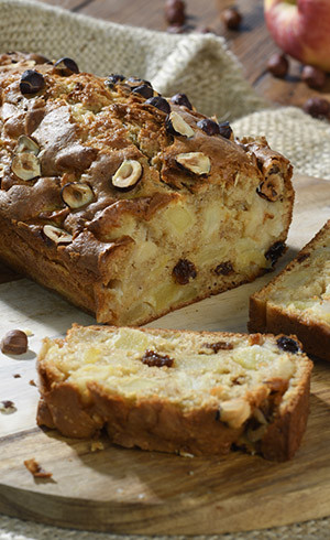 Gâteau aux pommes-fruits secs