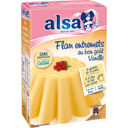 Flan Entremets au bon goût Vanille alsa