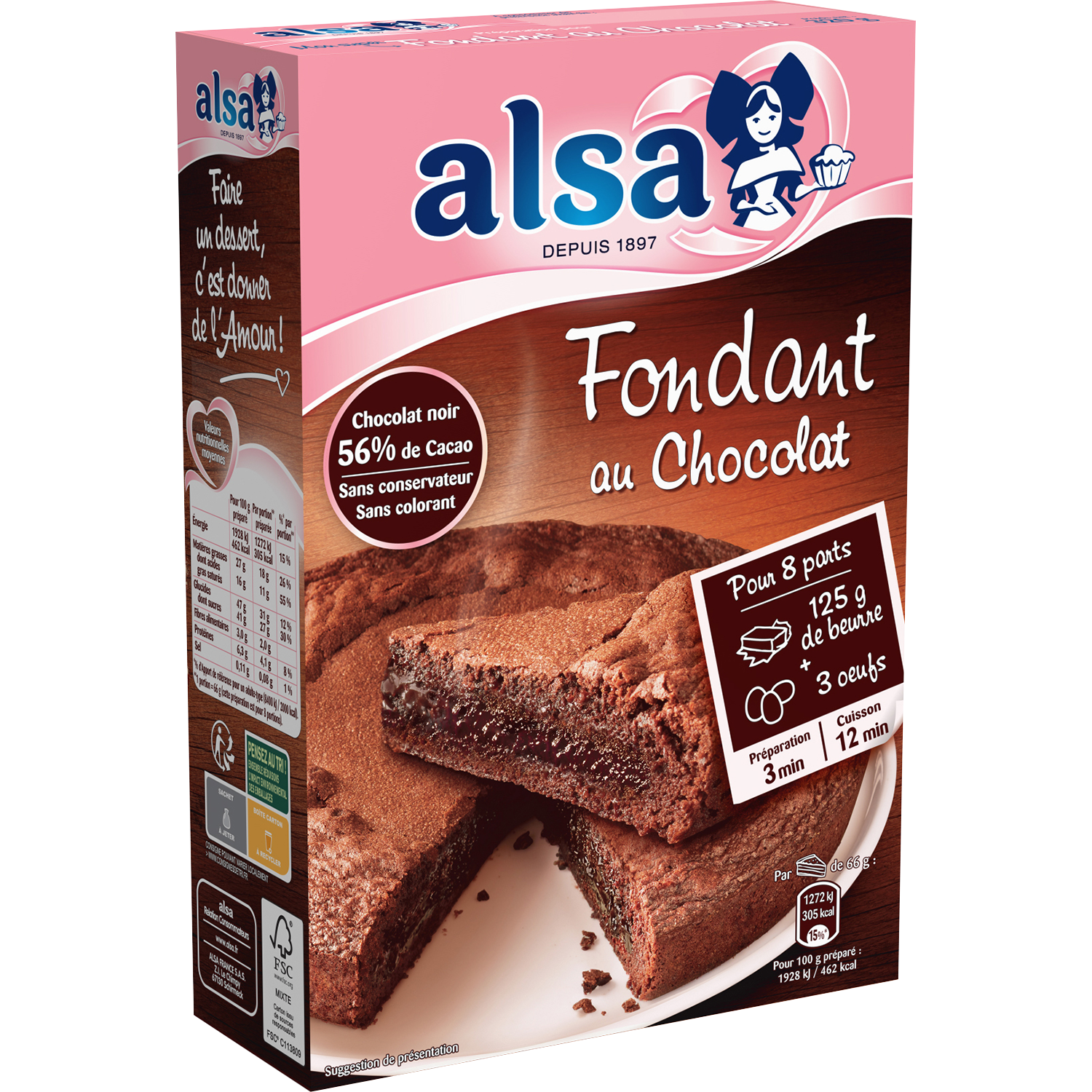 Fondant Au Chocolat Alsa Une Preparation Pour Gateau Fondant