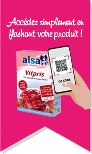 Accédez simplement en flashant votre produit