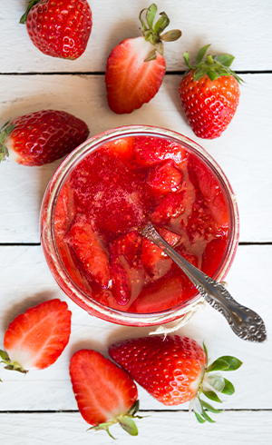 Confiture de fraise à la menthe