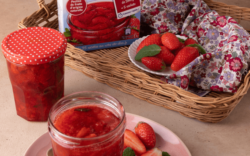 recette confiture de fraise à la menthe alsa