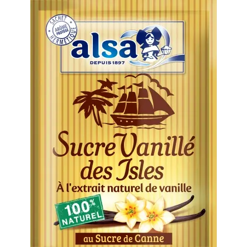 Sucre vanillé des isles Alsa : le sucre authentique vanille Bourbon