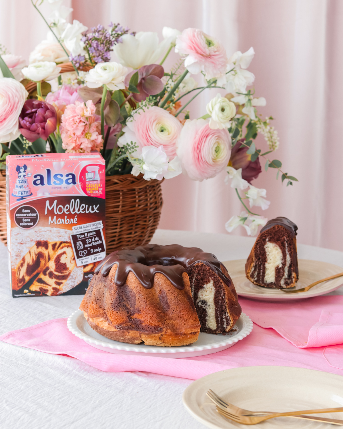 Recette de Bundt Cake Marbré alsa