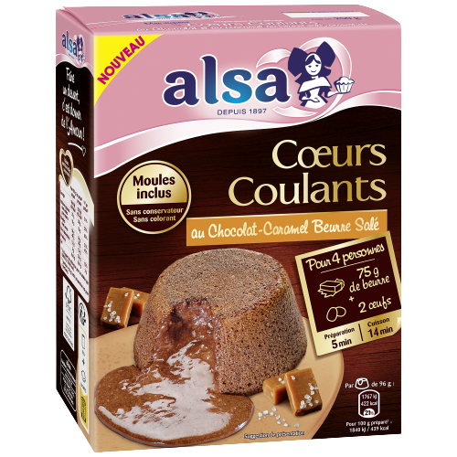 Coeurs Coulants au Chocolat-Caramel Beurre Salé