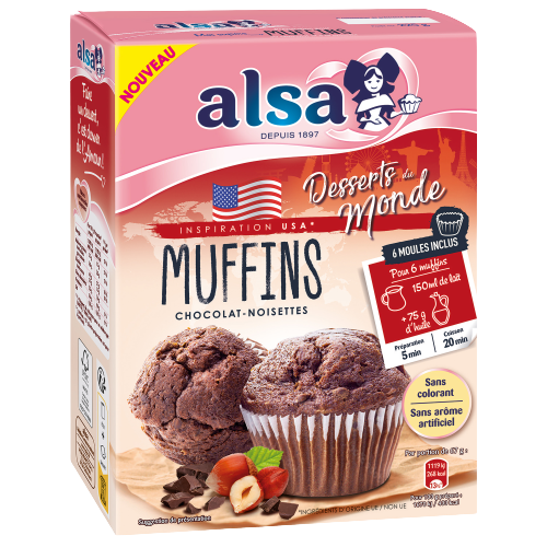 Muffins Chocolat-Noisettes