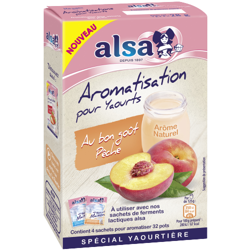 Aromatisation pour yaourt au bon goût pêche
