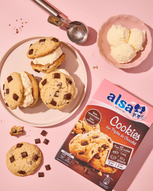 recette Cookies ice cream sandwich alsa