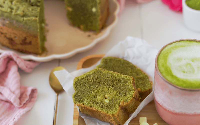 recette Cake Matcha Chocolat blanc alsa