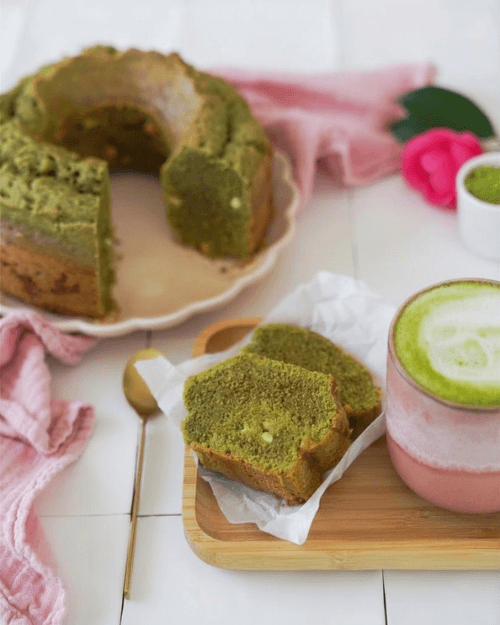 recette Cake Matcha Chocolat blanc alsa