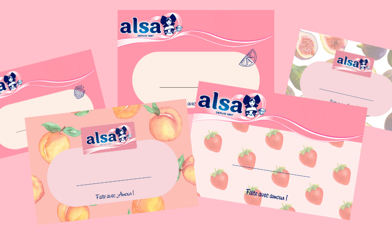 étiquettes de confiture alsa