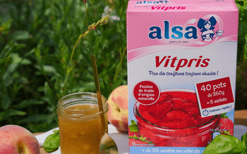 recette de confiture Pêche Basilic alsa