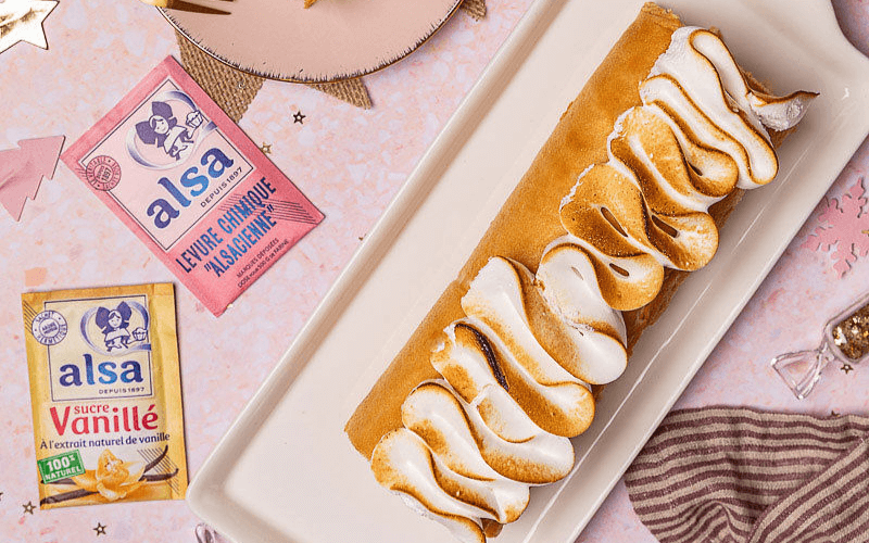 recette Bûche roulée citron meringué alsa