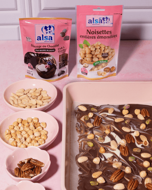 recette Tablette Chocolat Fruits secs alsa