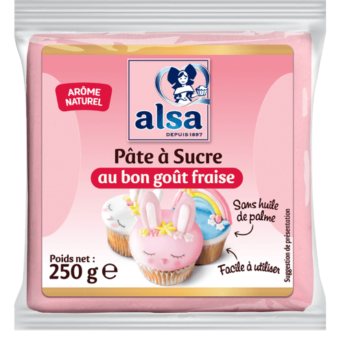 Pâte à sucre fraise alsa