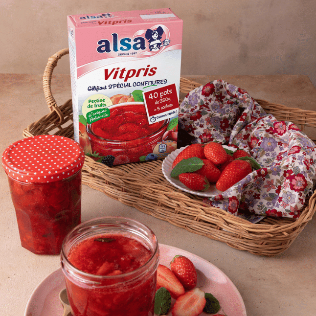 recette confiture fraise à la menthe alsa
