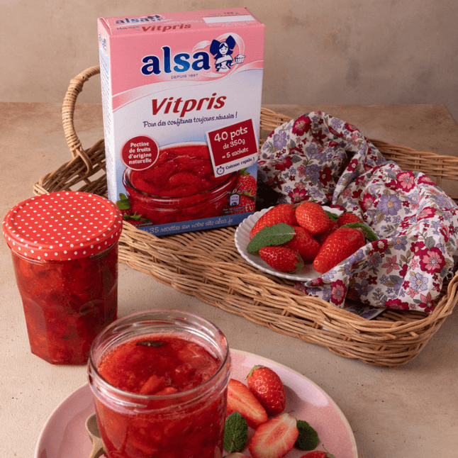 recette confiture de fraise à la menthe alsa