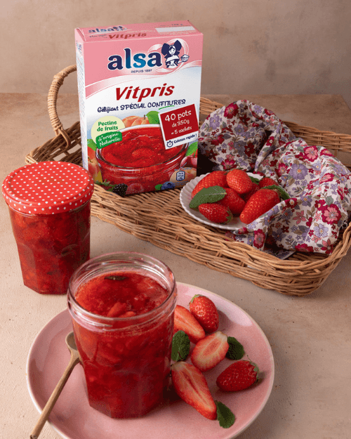 recette Confiture de fraise à la menthe alsa