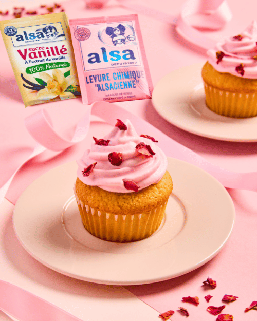 recette Cupcakes à la rose alsa