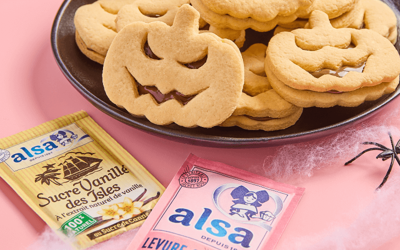 recette Biscuits citrouilles d'Halloween alsa