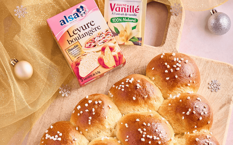 recette Brioche festive en sapin alsa