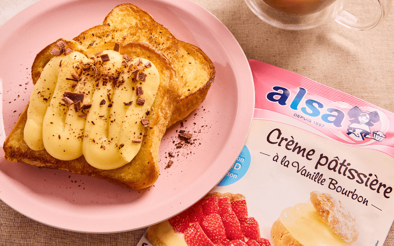 recette Brioche perdue à la crème pâtissière alsa