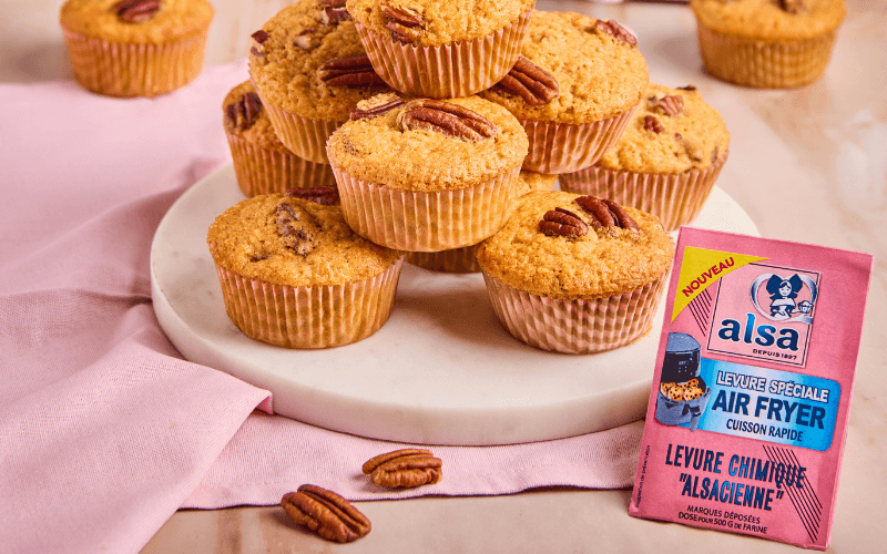 recette Carrot cakes individuels spécial Air Fryer alsa