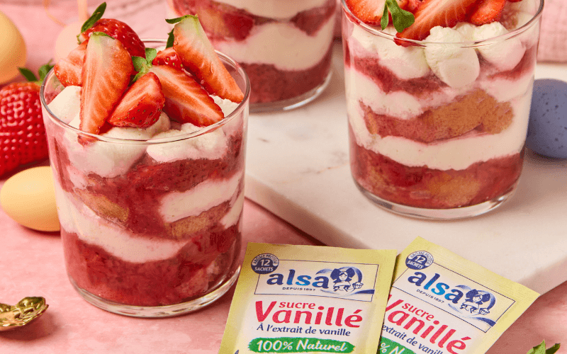 recette Tiramisu à la fraise alsa