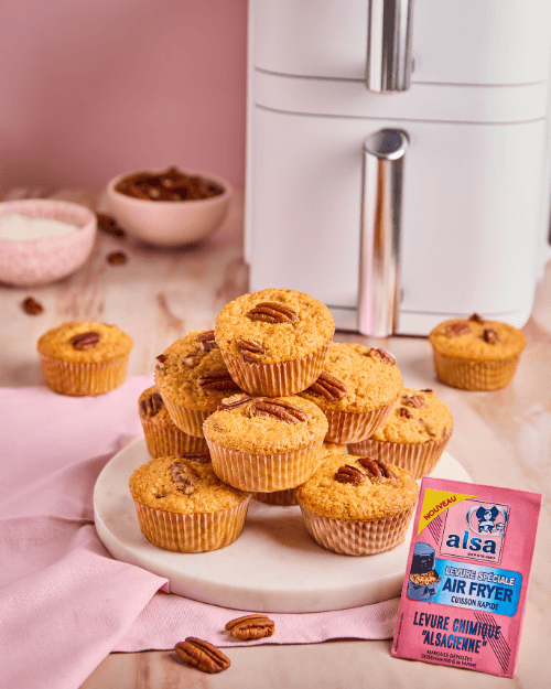 recette Carrot cakes individuels spécial Air Fryer alsa