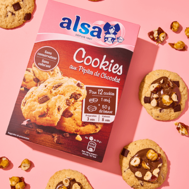 recette Cookies chocolat-noisette alsa