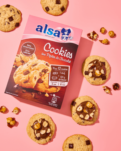 recette Cookies chocolat-noisette alsa