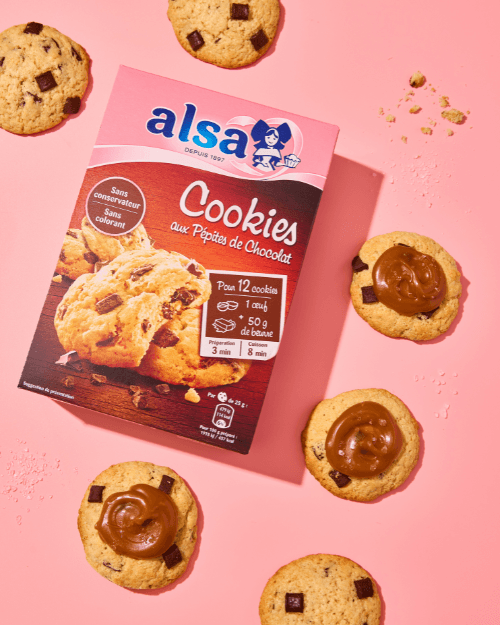 recette Cookies caramel & fleur de sel alsa