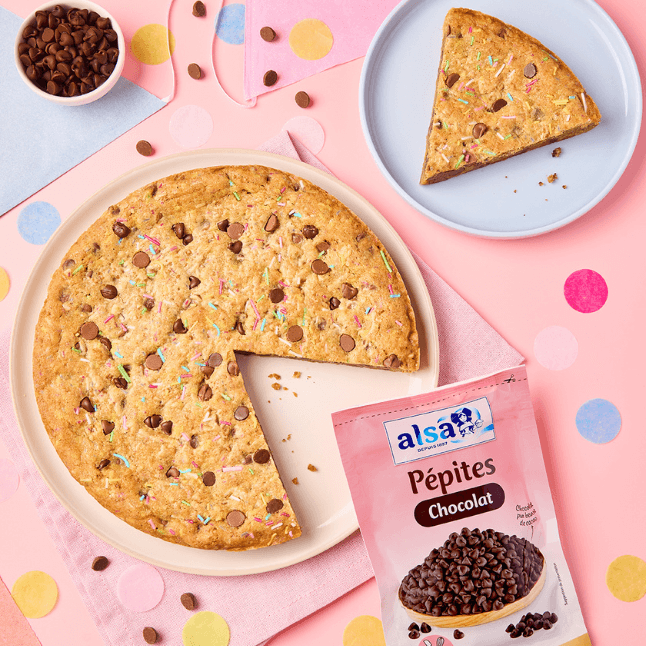 recette Cookie géant multicolore alsa
