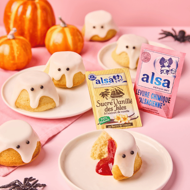recette gâteau du dimanche halloween Petits gâteaux fantôme alsa